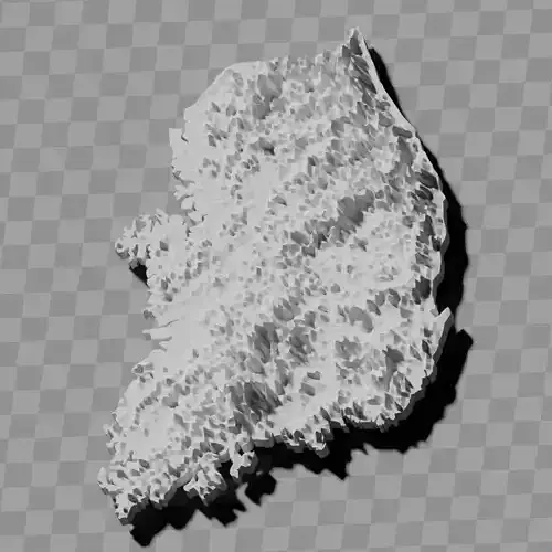 South Korea topographic relief map collection 3D print model