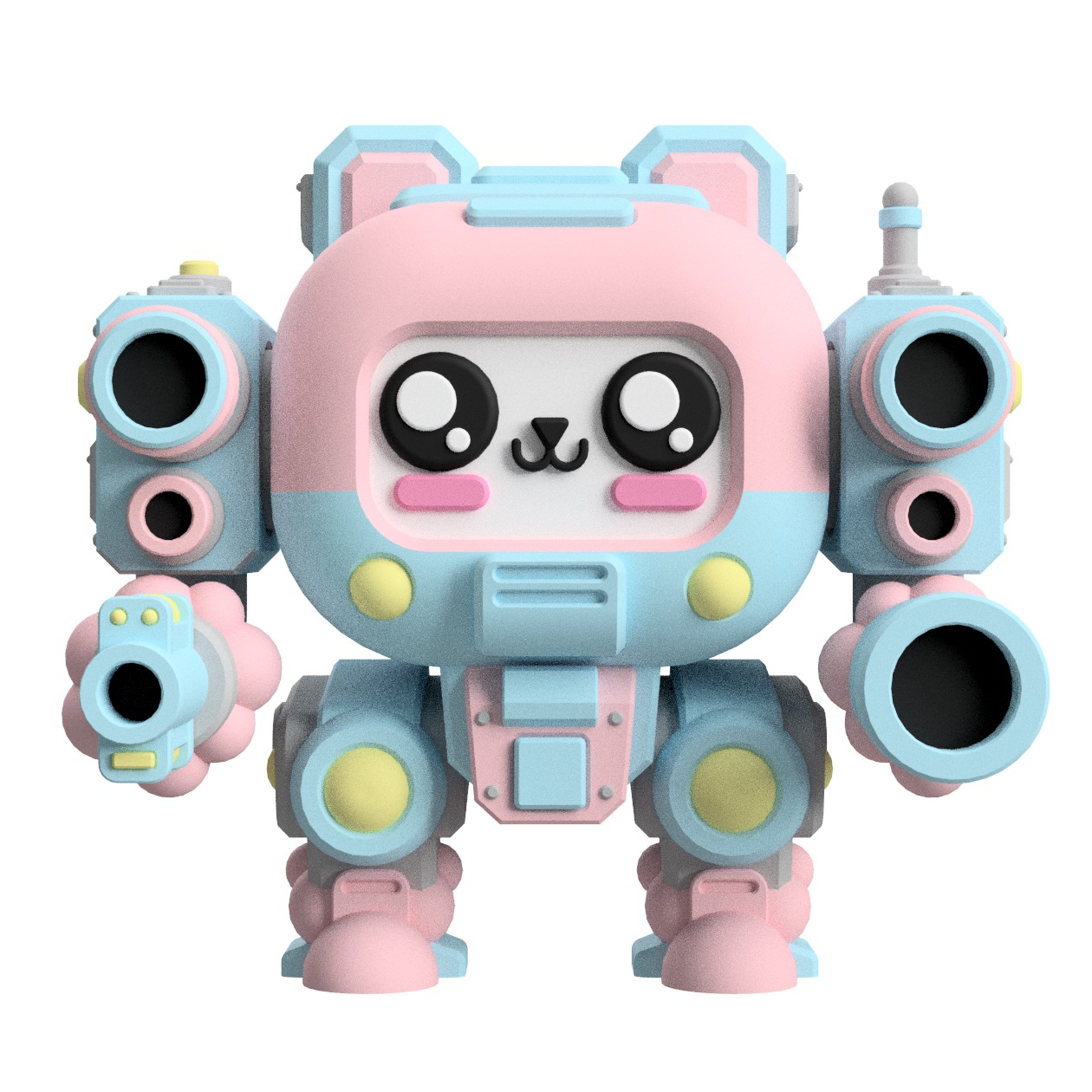 UWU Strike Force Bubbles Mech Miniature for Tabletop games 3D print model_1