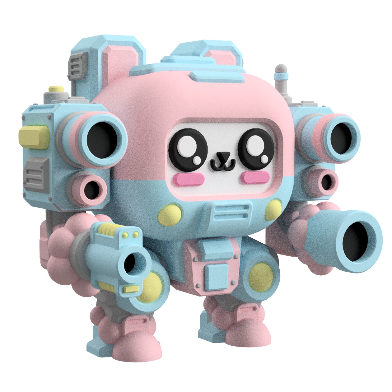 UWU Strike Force Bubbles Mech Miniature for Tabletop games 3D print model_2