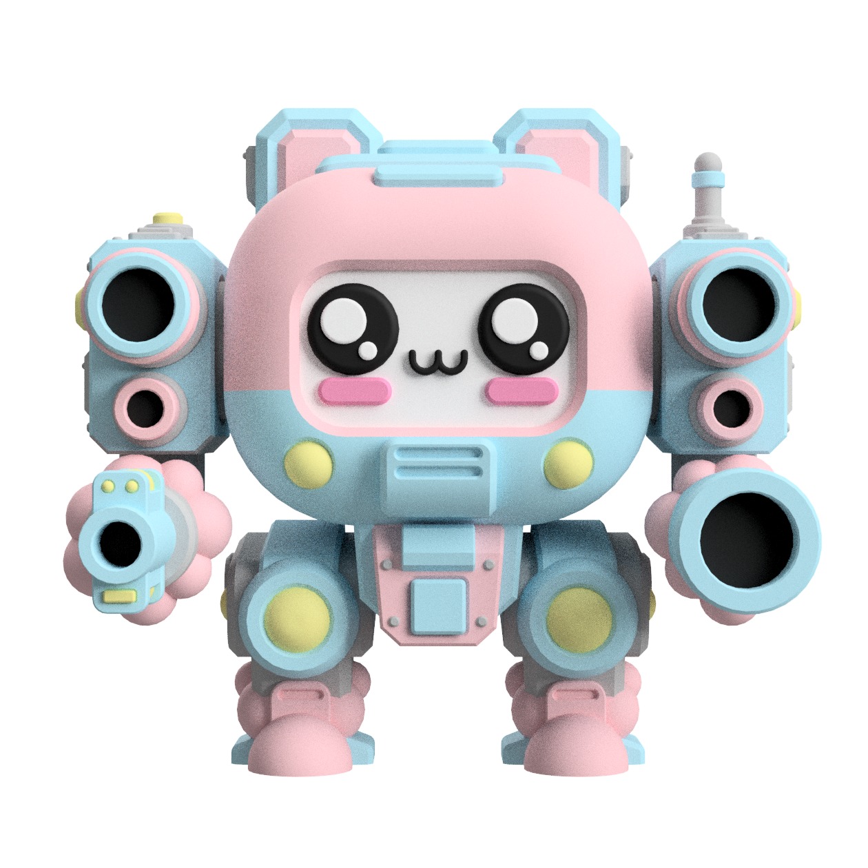 UWU Strike Force Bubbles Mech Miniature for Tabletop games 3D print model_4