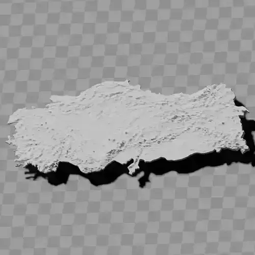 Turkey Turkiye topography relief maps  3D print model