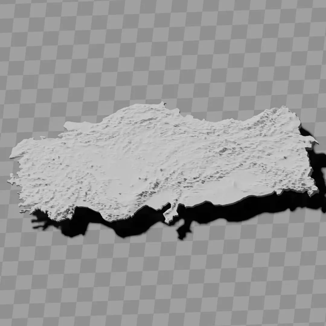 Turkey Turkiye topography relief maps 3D print model_0