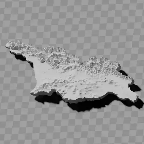 Georgia country topography relief maps 3D print model