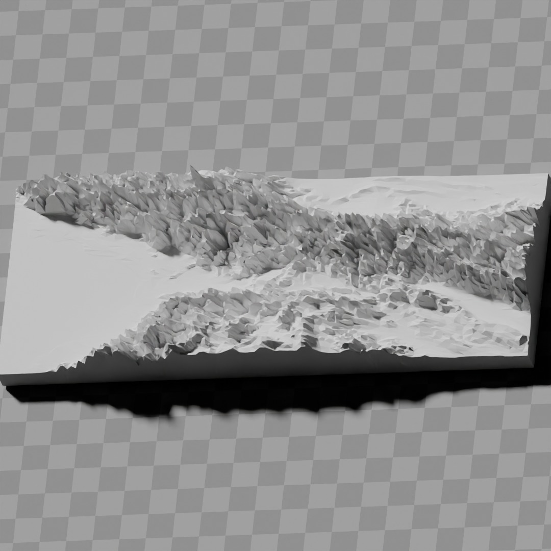 Georgia country topography relief maps 3D print model_5