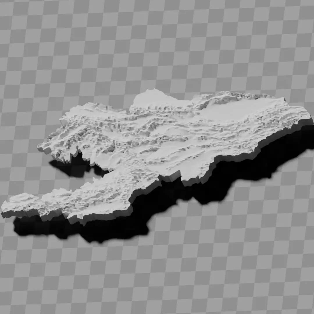 Kyrgyzstan topology relief maps collection 3D print model
