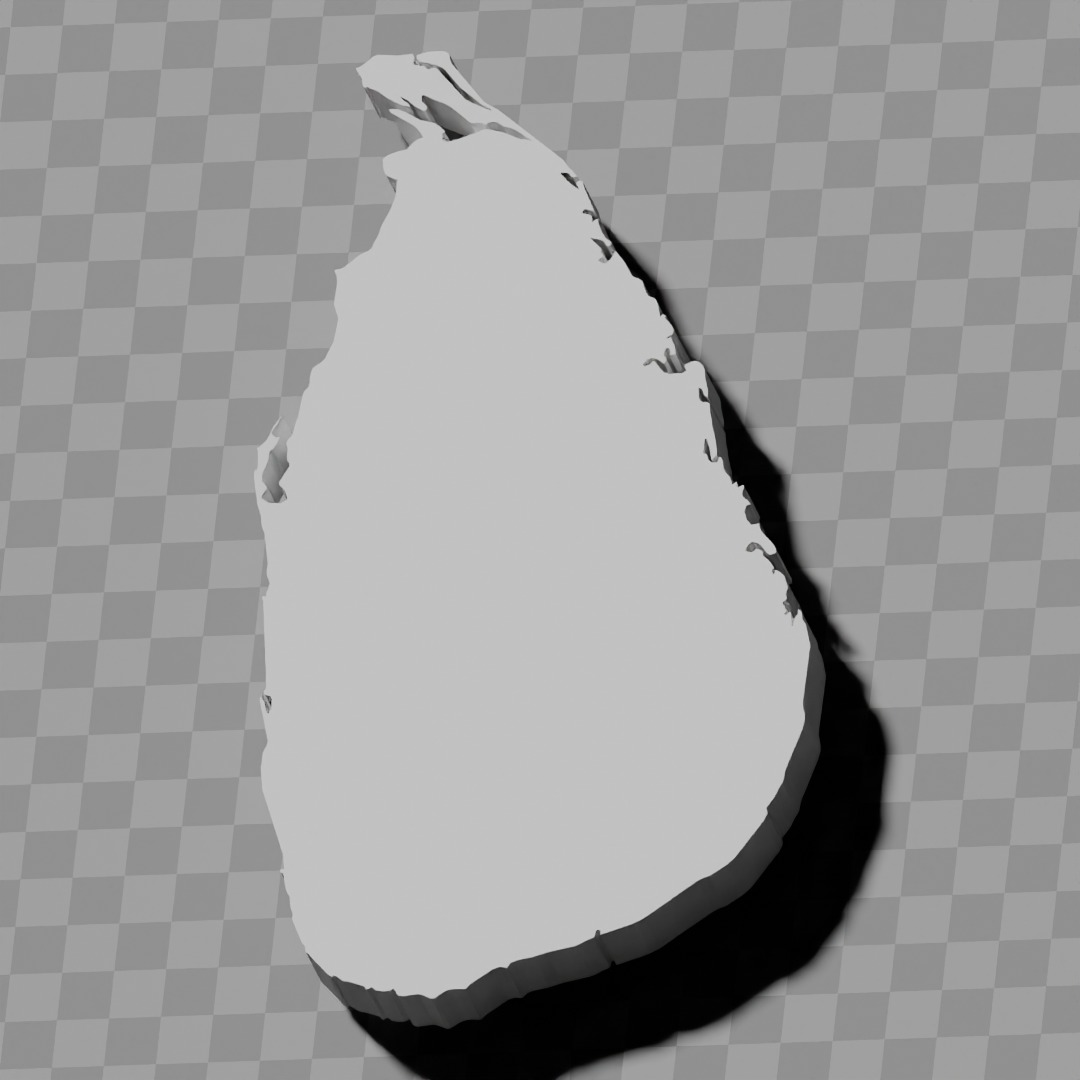 Sri Lanka topography raised relief maps collection 3D print model_3