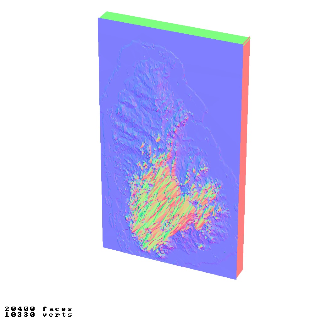 Sri Lanka topography raised relief maps collection 3D print model_7