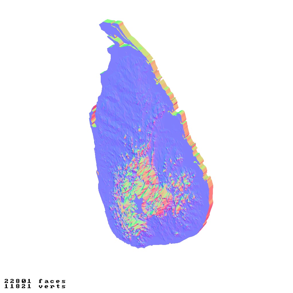 Sri Lanka topography raised relief maps collection 3D print model_10