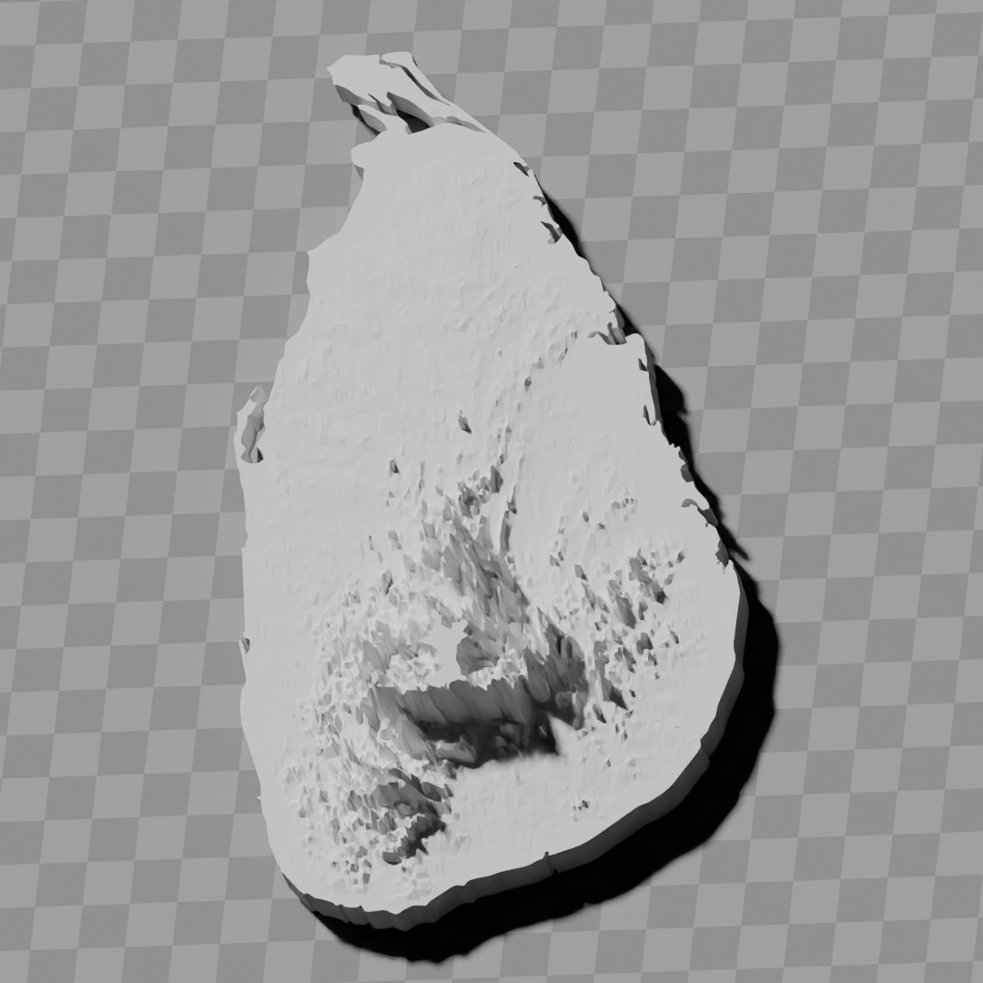 Sri Lanka topography raised relief maps collection 3D print model_9