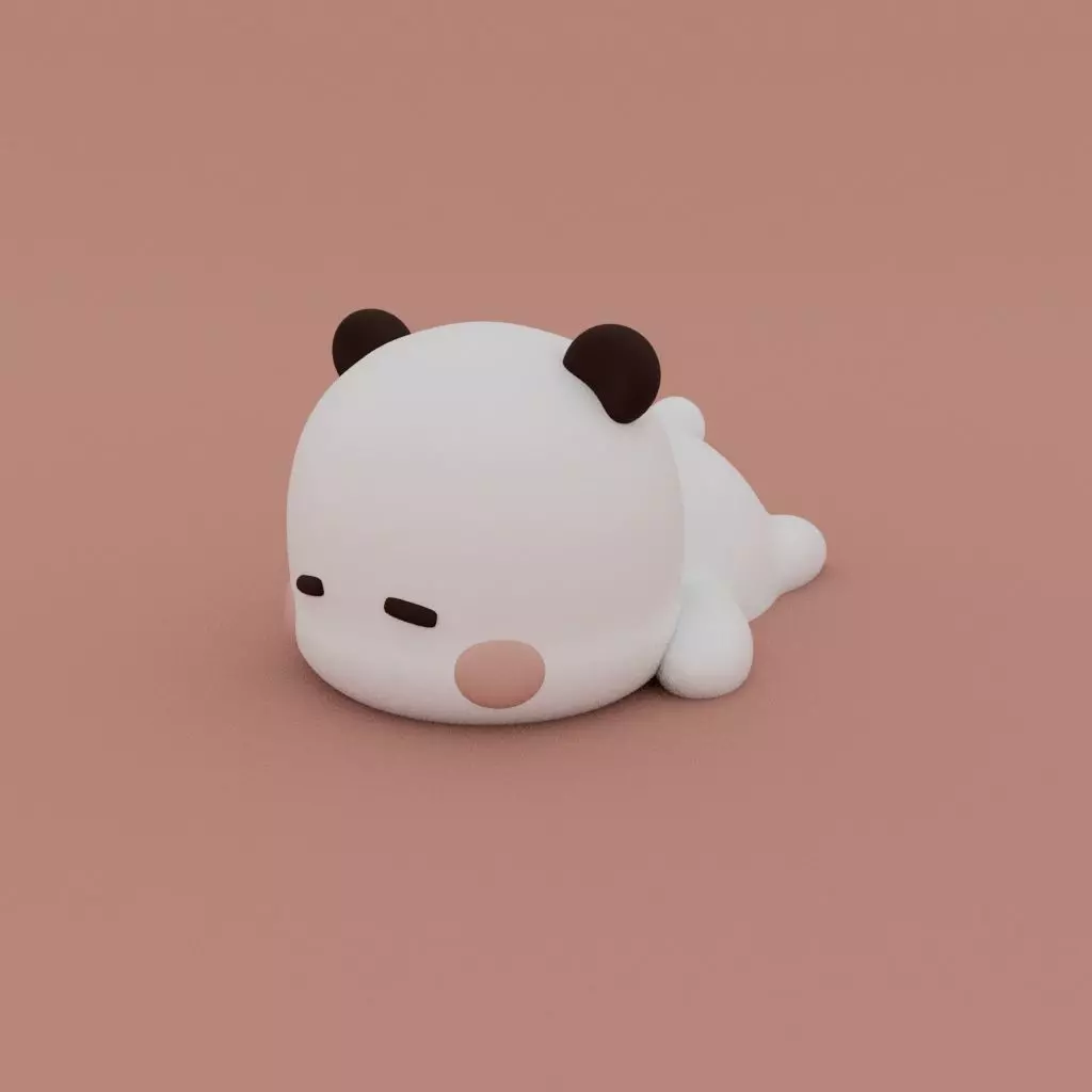 Kawaii Panda Sleeping  3D print model_0