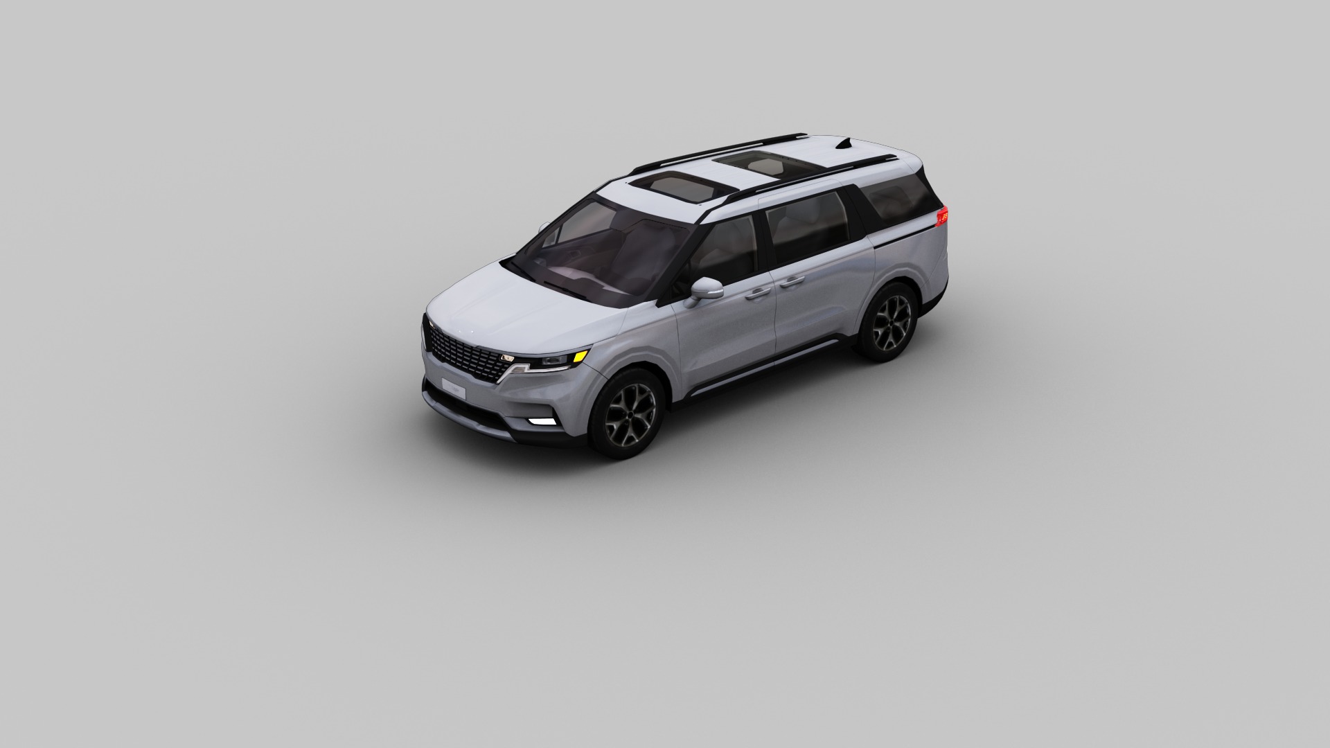 KIA Grand Carnival 2024 with Interior Low-poly 3D model_3