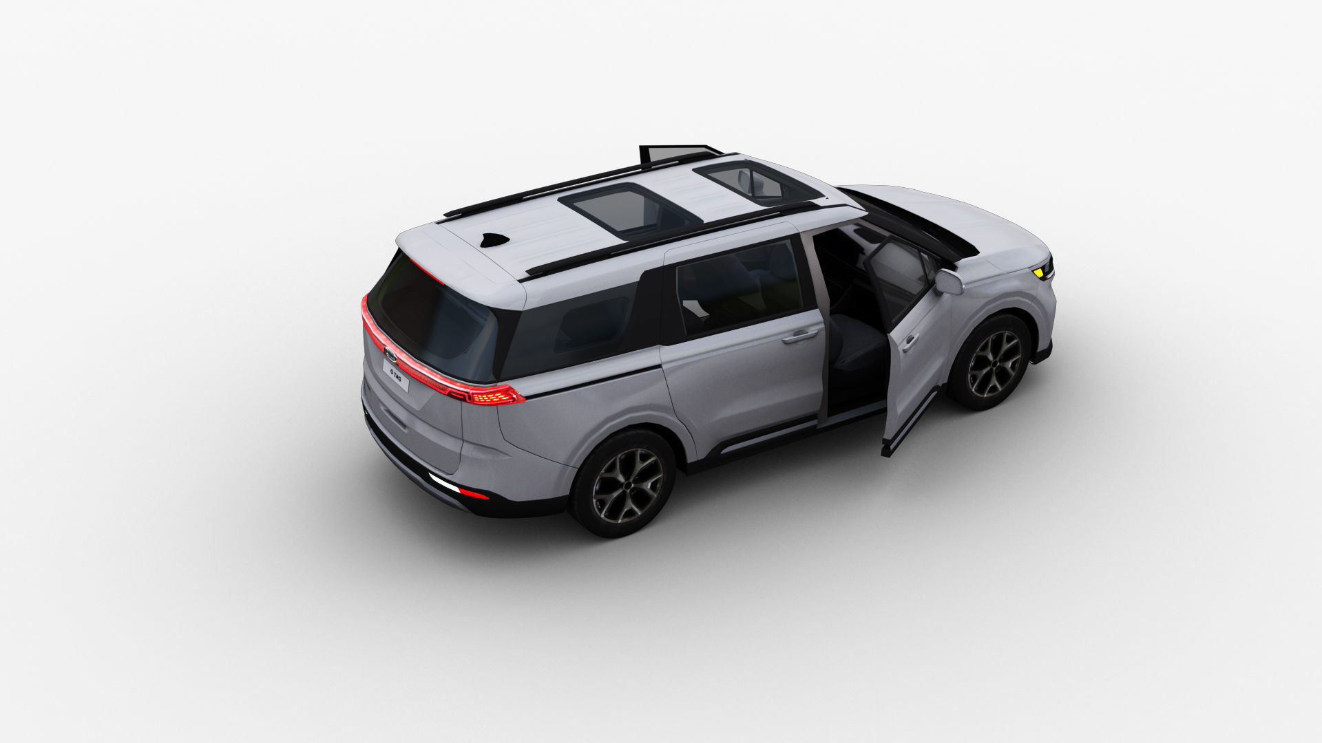 KIA Grand Carnival 2024 with Interior Low-poly 3D model_1
