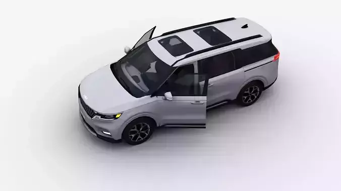 KIA Grand Carnival 2024 with Interior Low-poly 3D model KIA Grand Carnival 2024 with Interior Low-poly 3D model