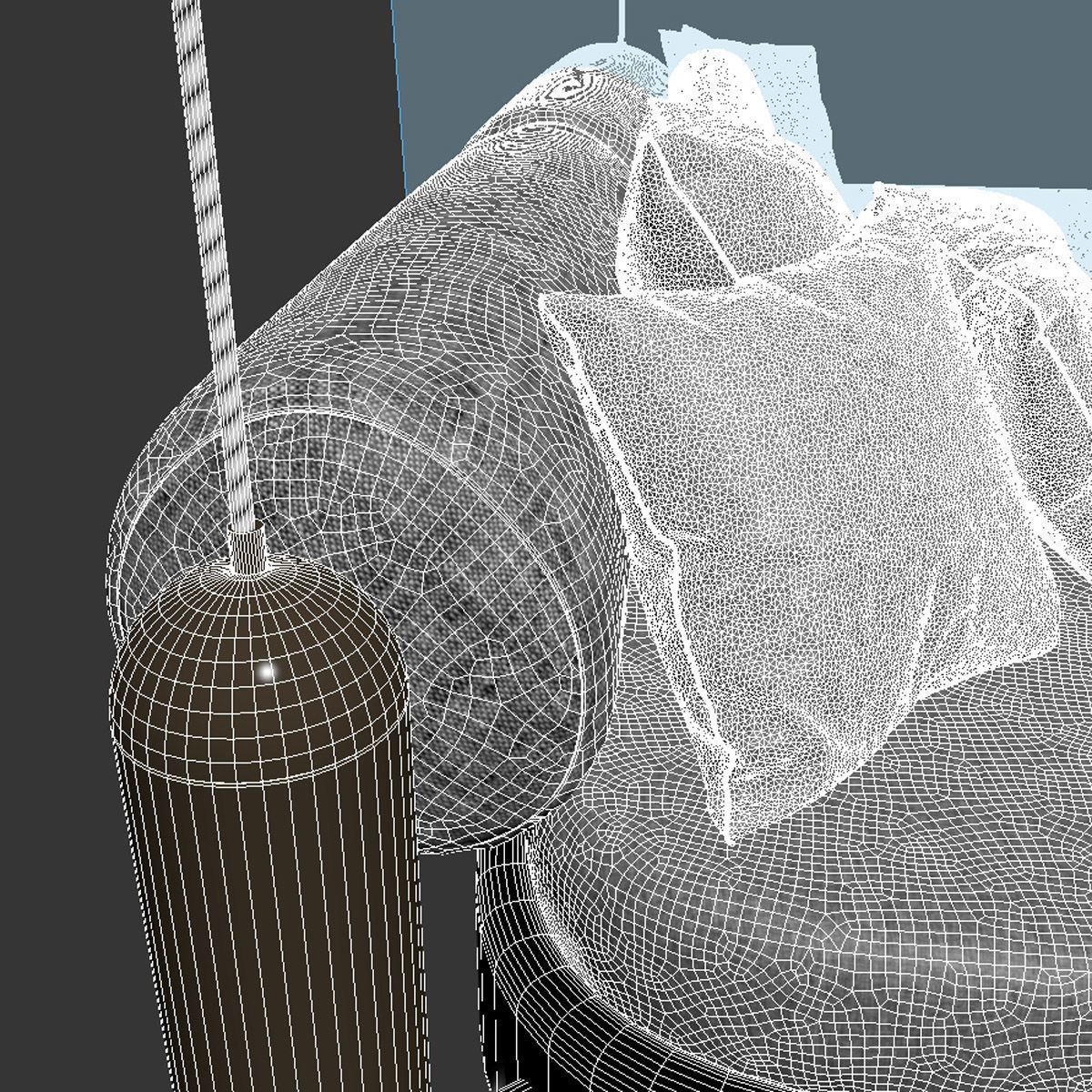 FLOAT Swinging Day Bed  pod 3D model_7