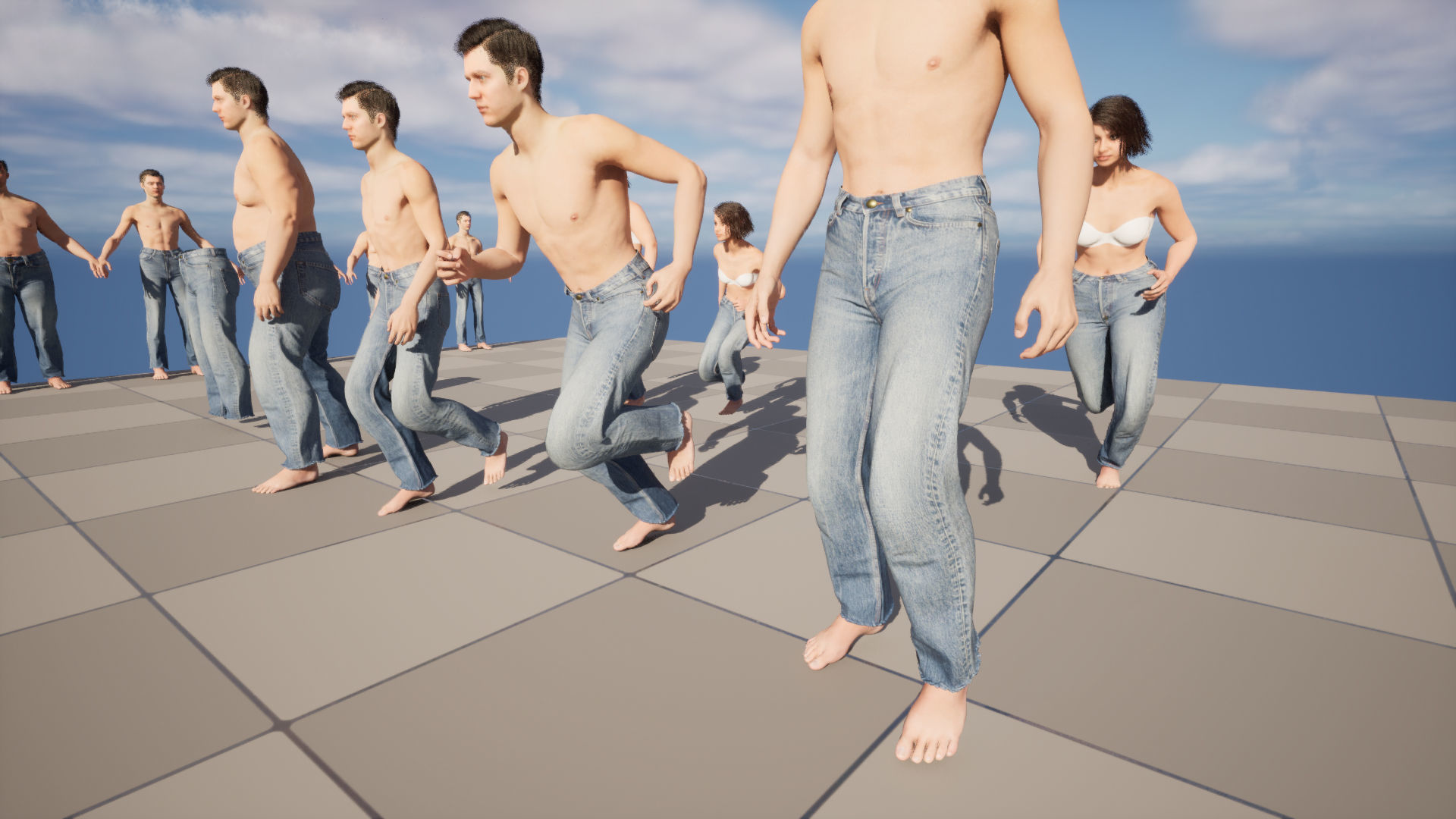 Jeans 96 - All MH Bodies and UE5 Skeletons - Rigged Low-poly 3D model_16