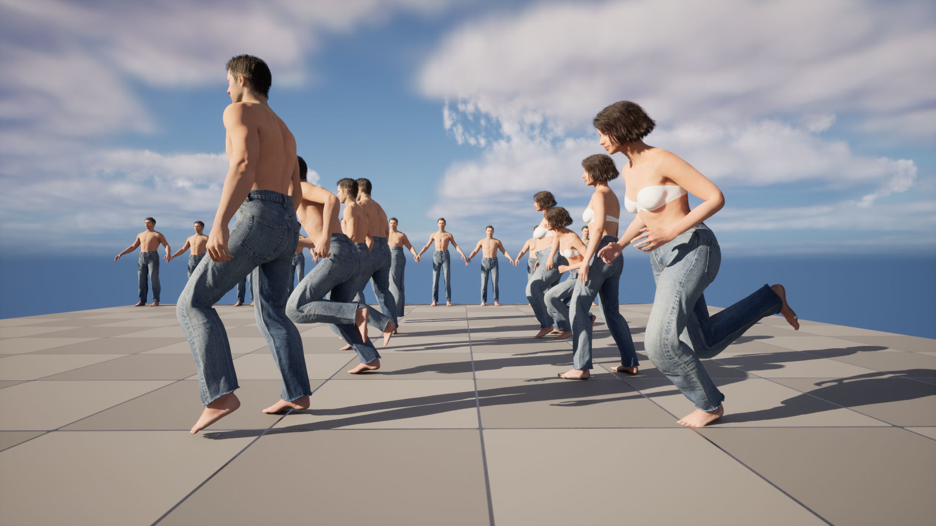 Jeans 96 - All MH Bodies and UE5 Skeletons - Rigged Low-poly 3D model_19