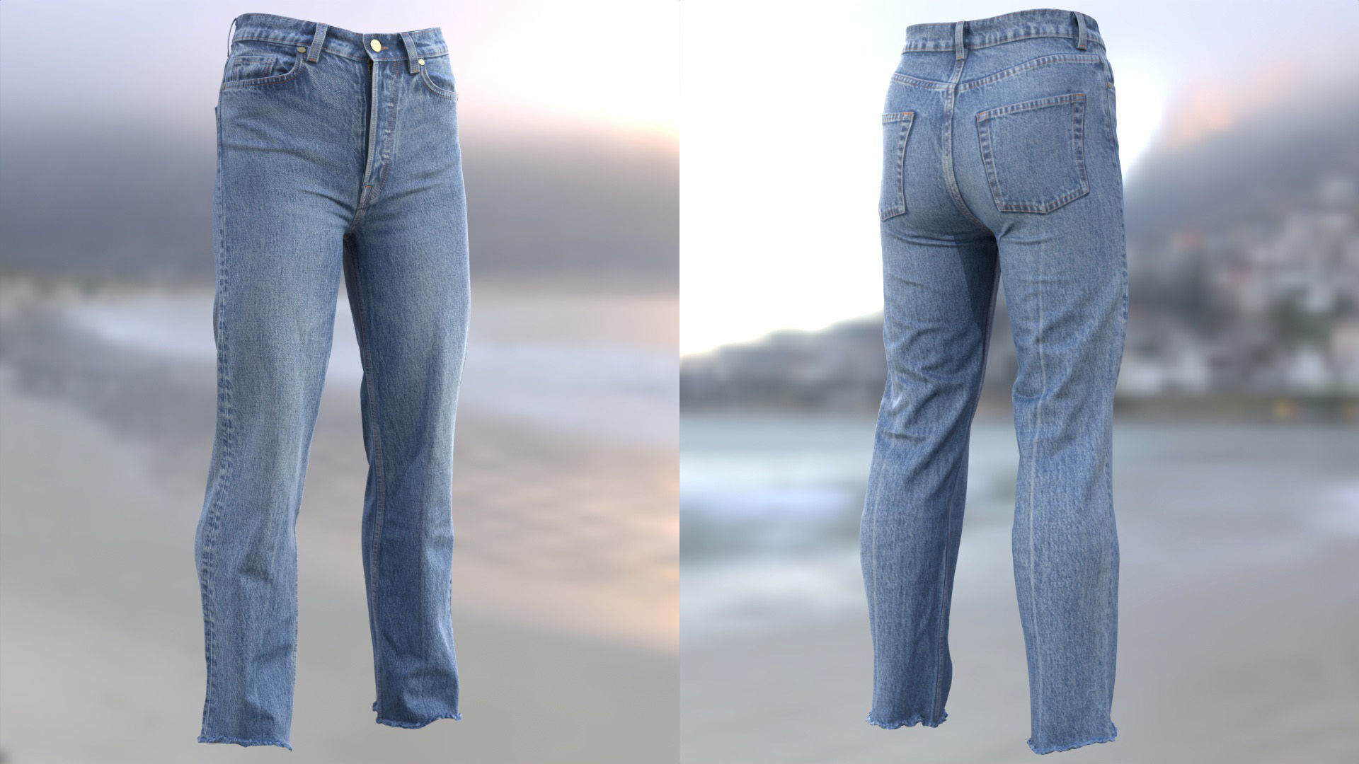 Jeans 96 - All MH Bodies and UE5 Skeletons - Rigged Low-poly 3D model_8