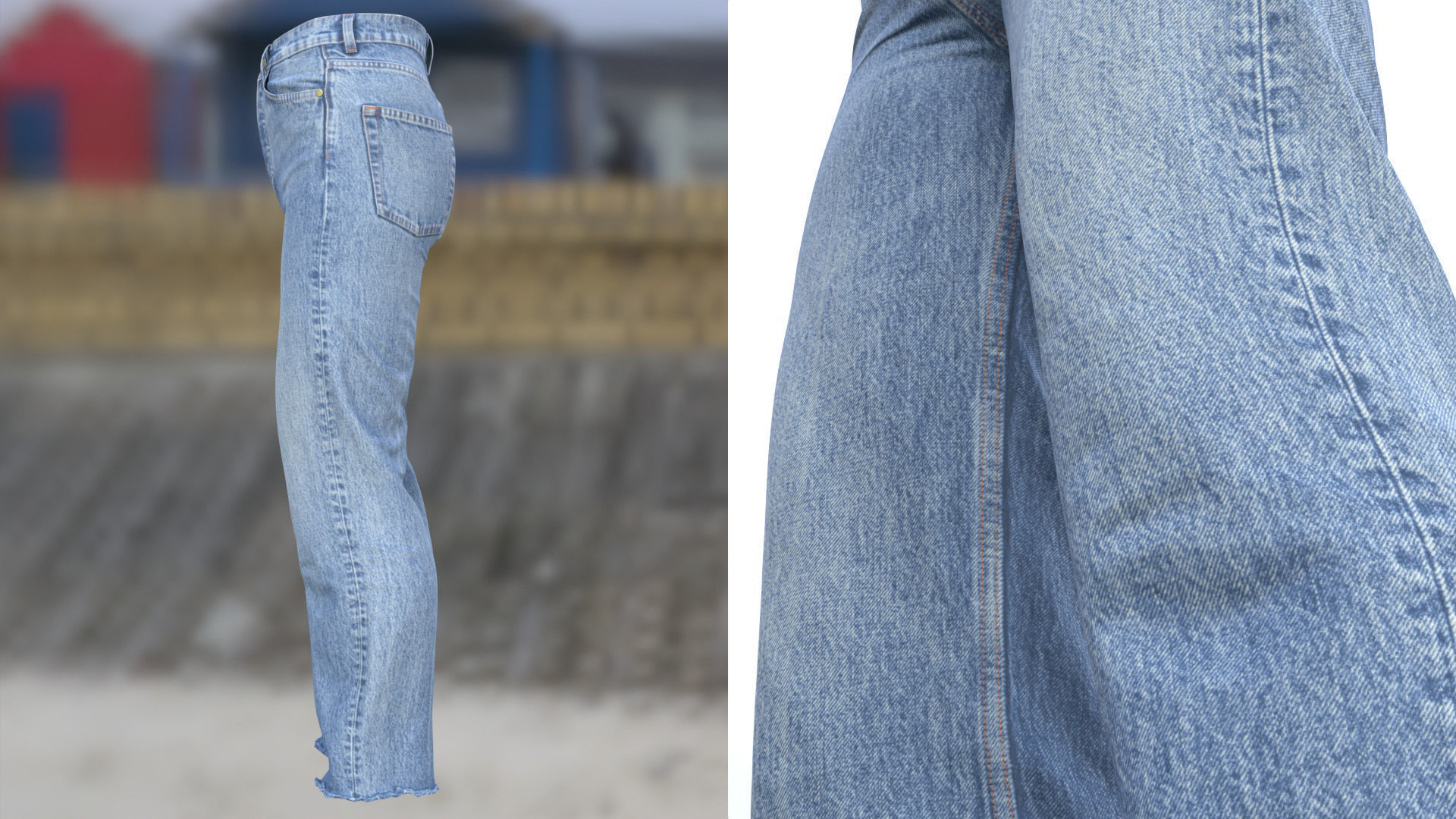 Jeans 96 - All MH Bodies and UE5 Skeletons - Rigged Low-poly 3D model_13