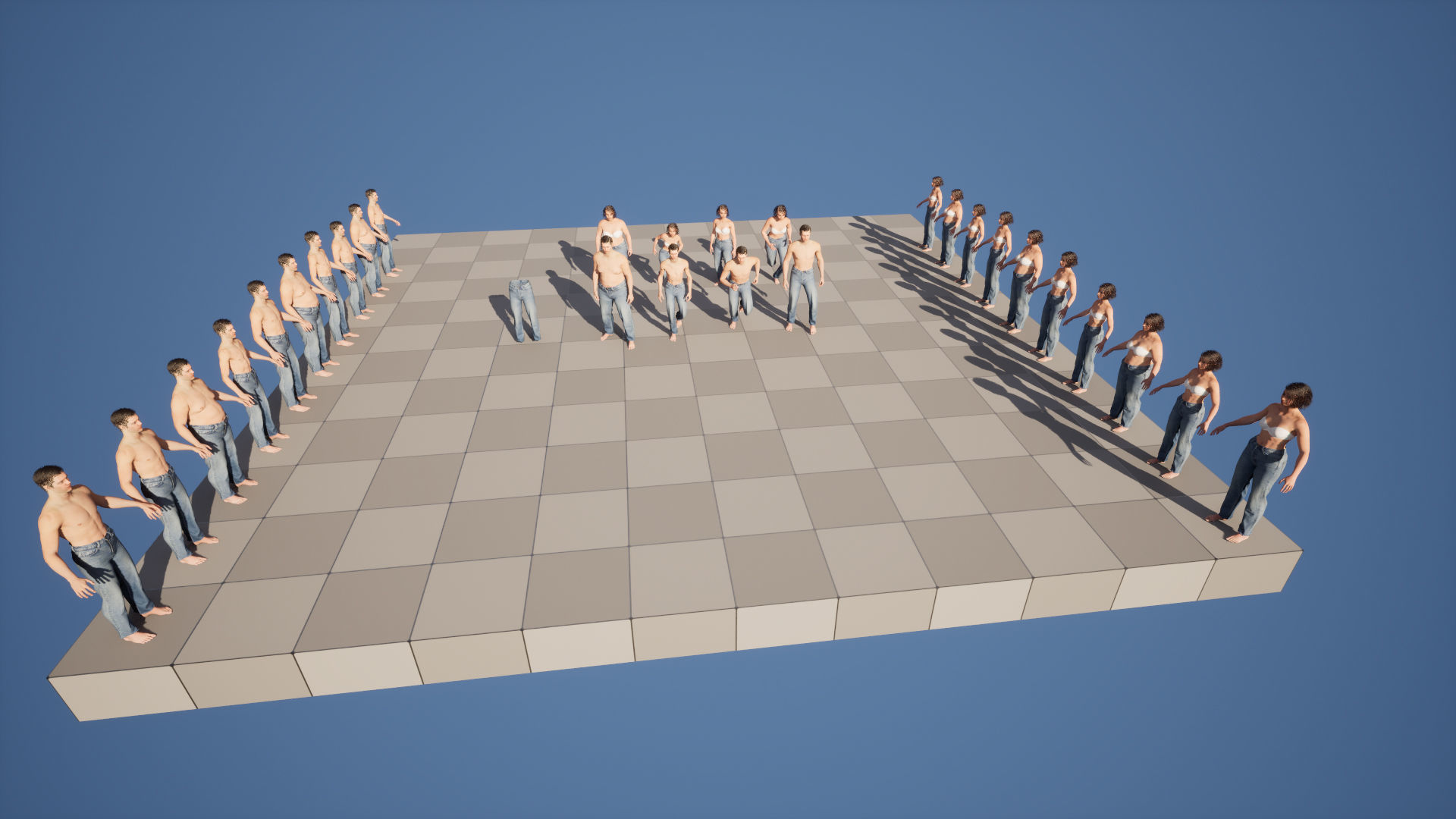 Jeans 96 - All MH Bodies and UE5 Skeletons - Rigged Low-poly 3D model_5
