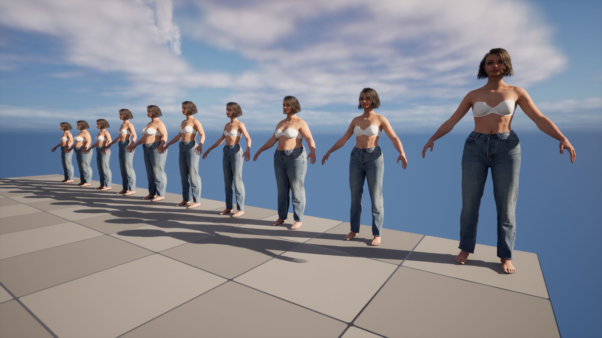 Jeans 96 - All MH Bodies and UE5 Skeletons - Rigged Low-poly 3D model_18