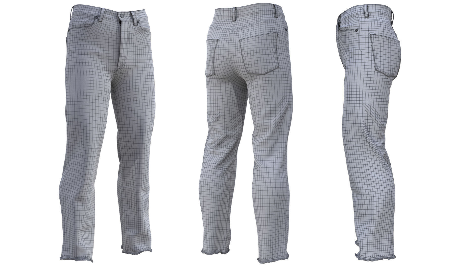 Jeans 96 - All MH Bodies and UE5 Skeletons - Rigged Low-poly 3D model_22