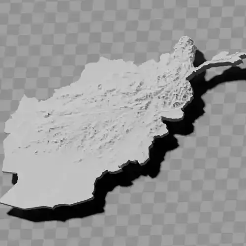 Afghanistan topography relief maps