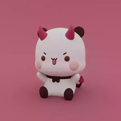 Kawaii Panda Demon  3D print model