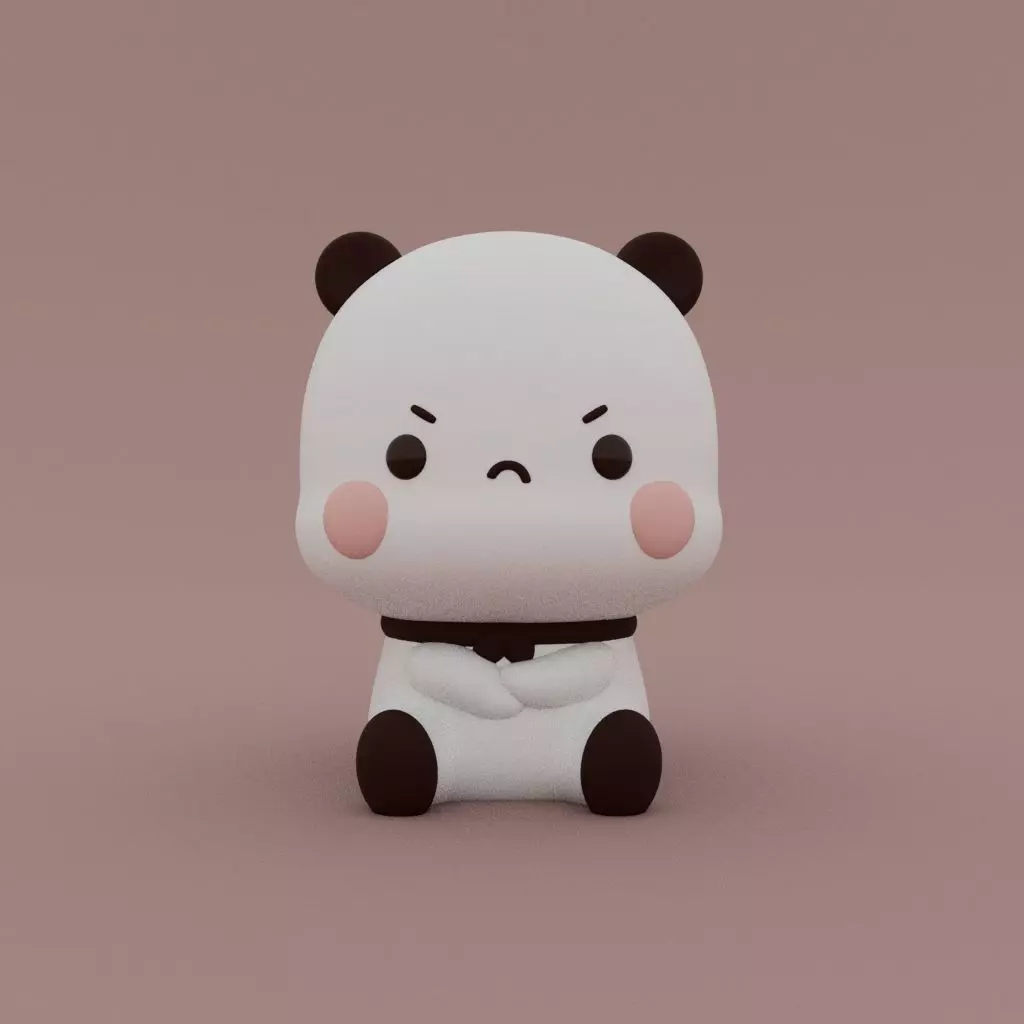 Kawaii Panda Angry 3D print model_0
