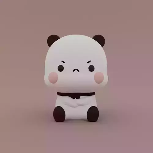 Kawaii Panda Angry 3D print model