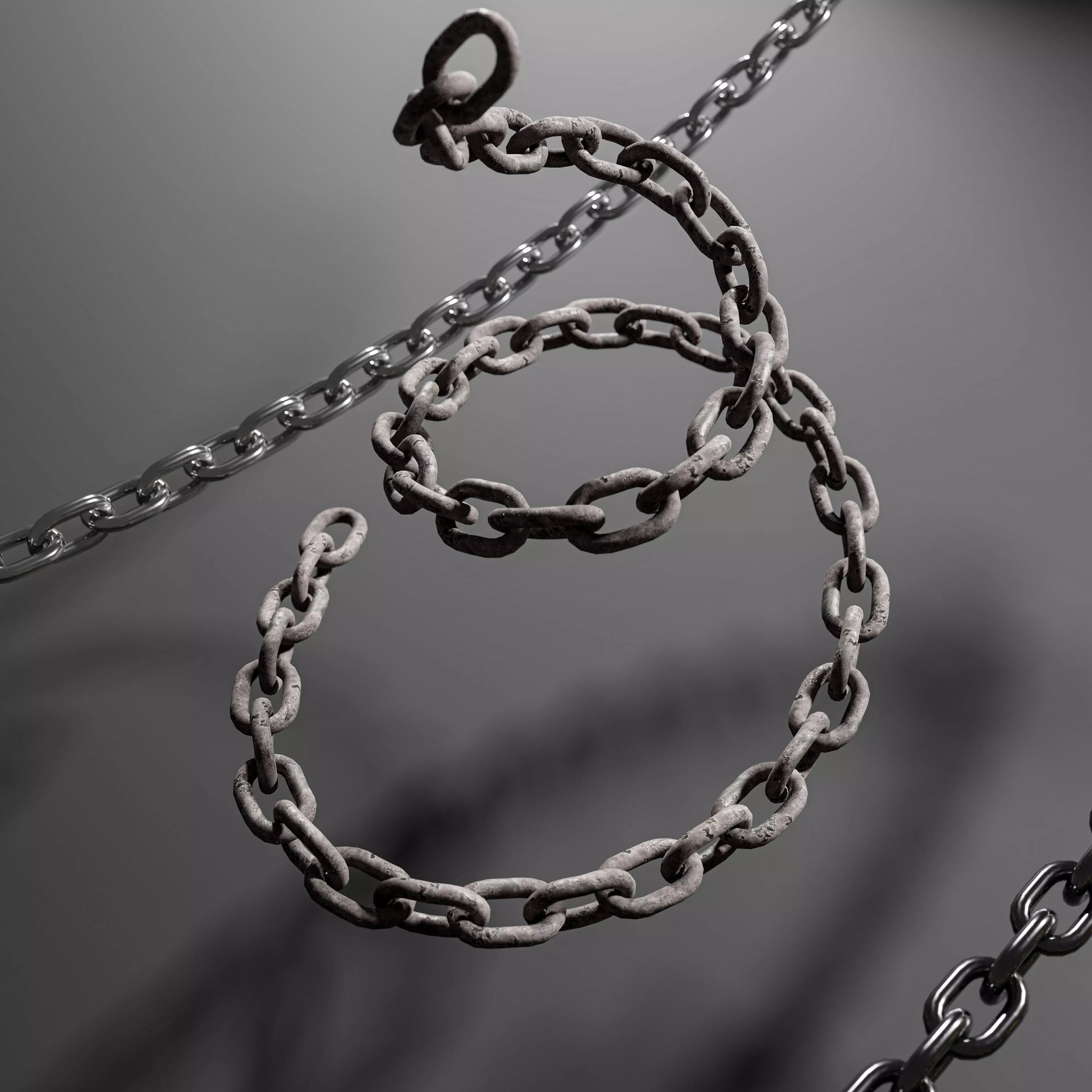 Customizable Chain setup for Blender 3D model_0