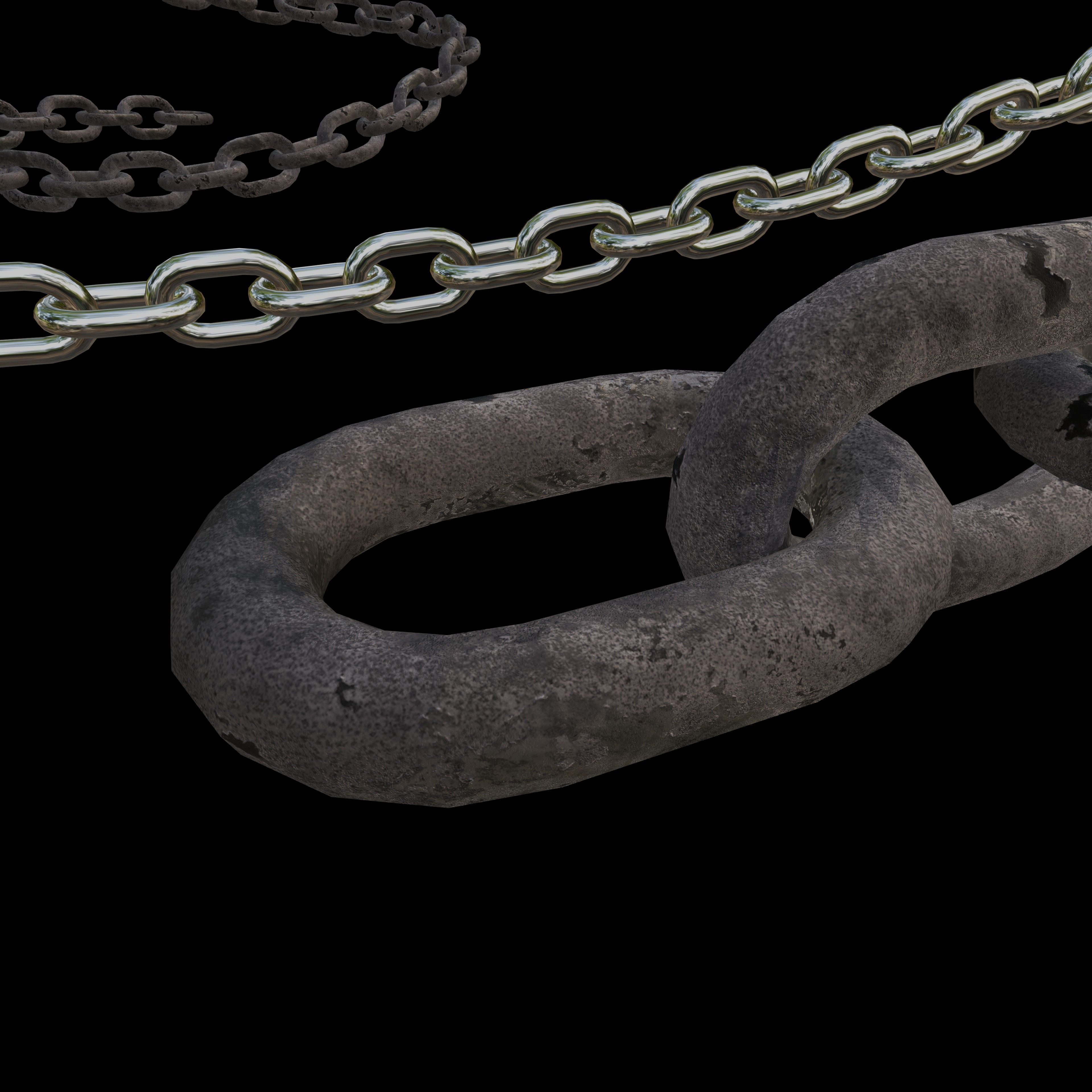 Customizable Chain setup for Blender 3D model_3