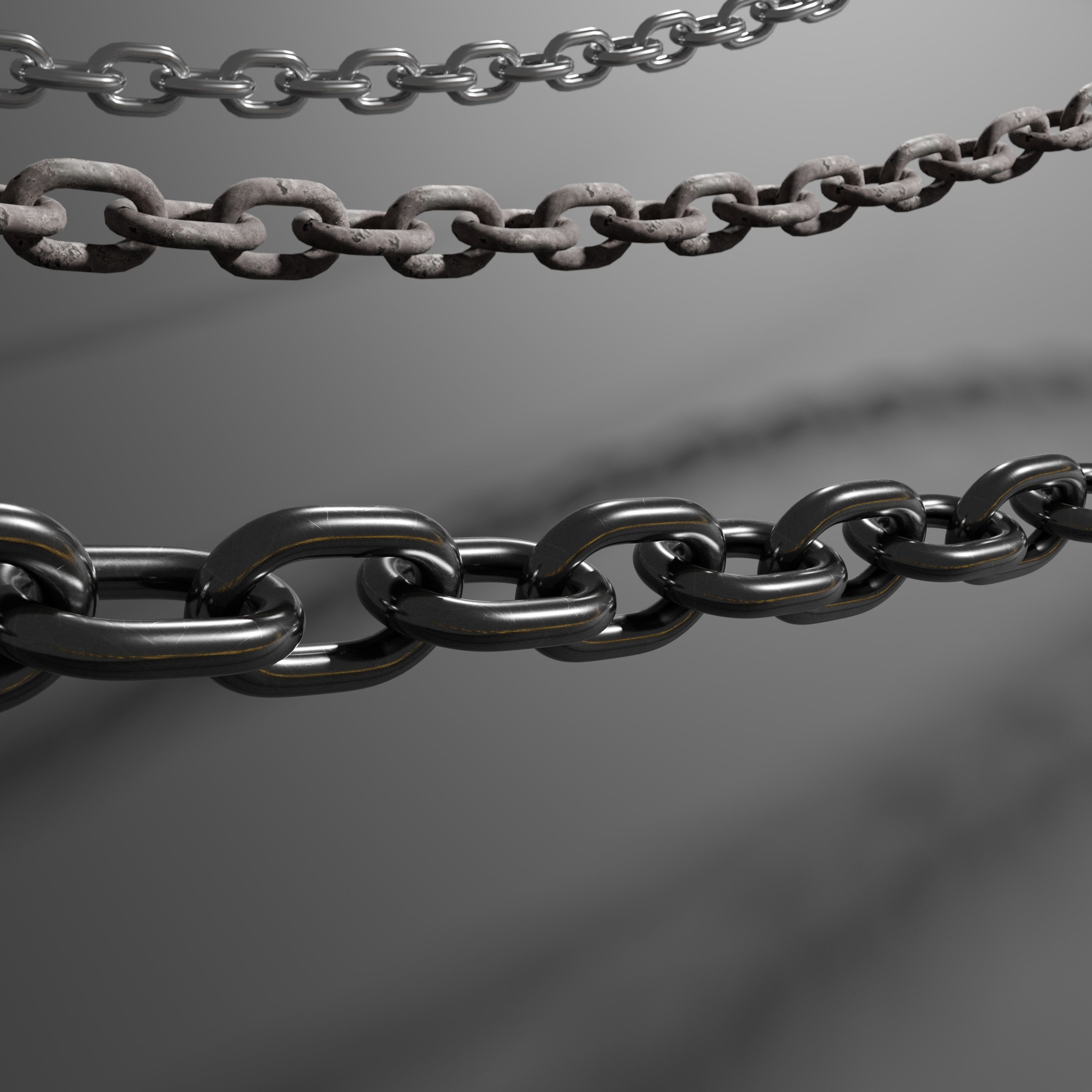 Customizable Chain setup for Blender 3D model_6
