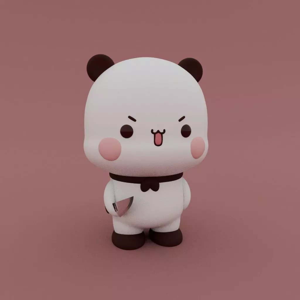 Kawaii Panda knife 3D print model_0