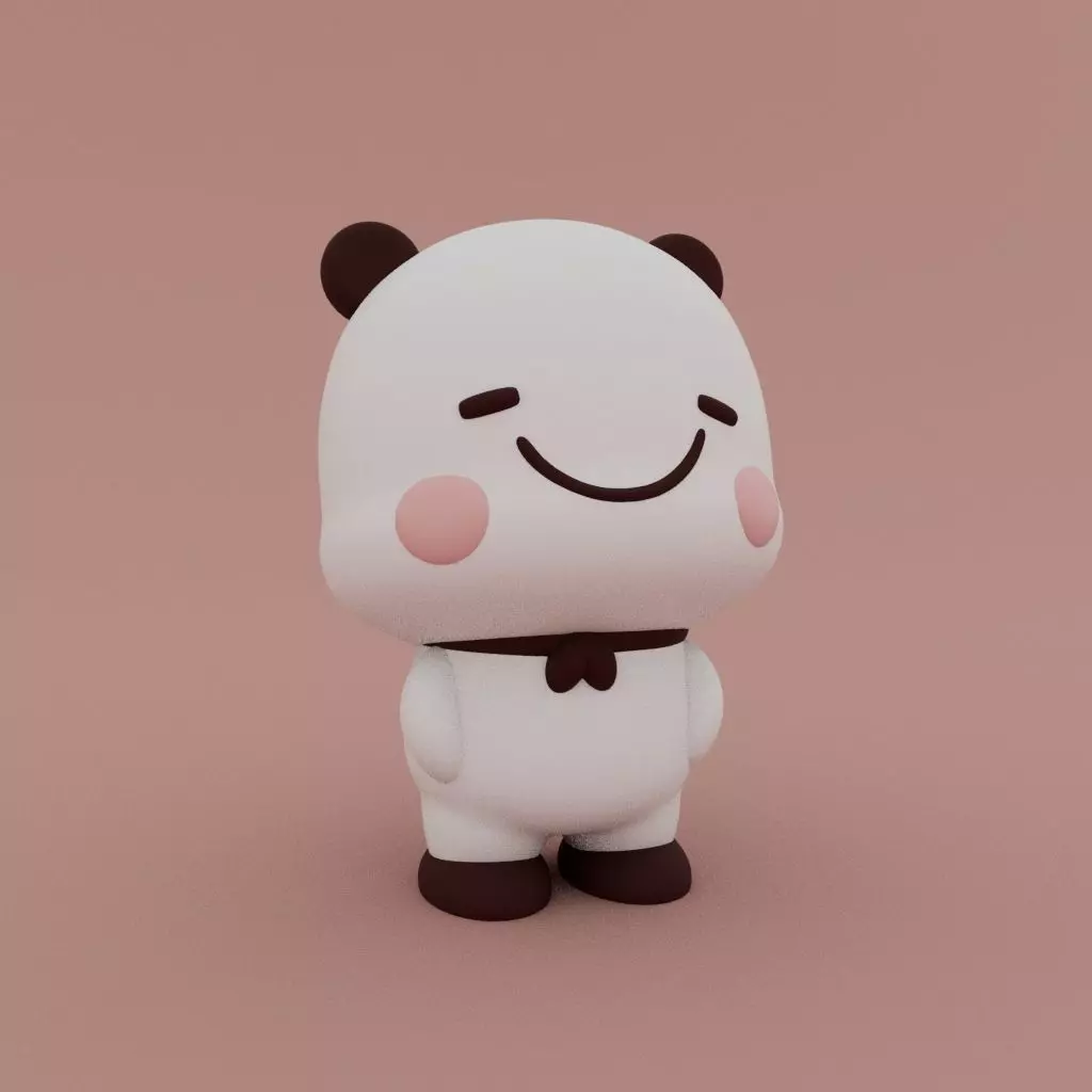 Kawaii Panda Good boy 3D print model_0