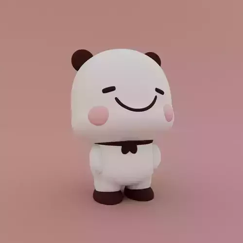 Kawaii Panda Good boy 3D print model