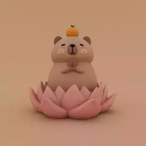 Capybara Meditation 3D print model