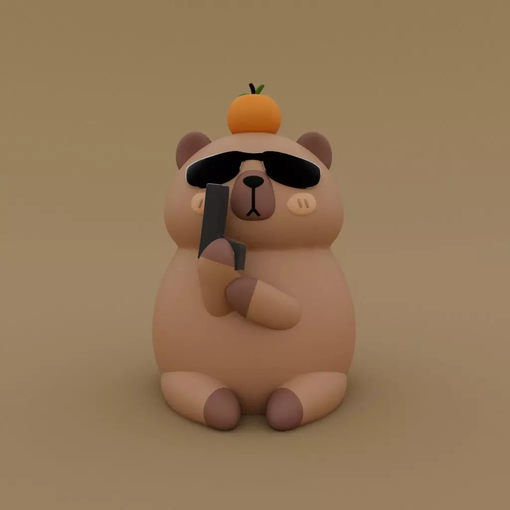 Capybara detactive 3D print model_0