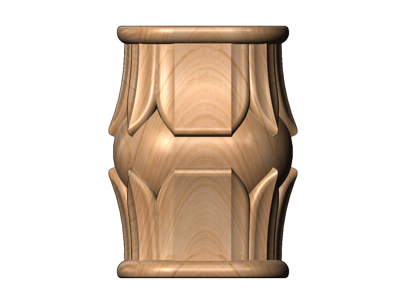Half suqare Lotus bead wall shelf bracket and corbel 3D print model_10