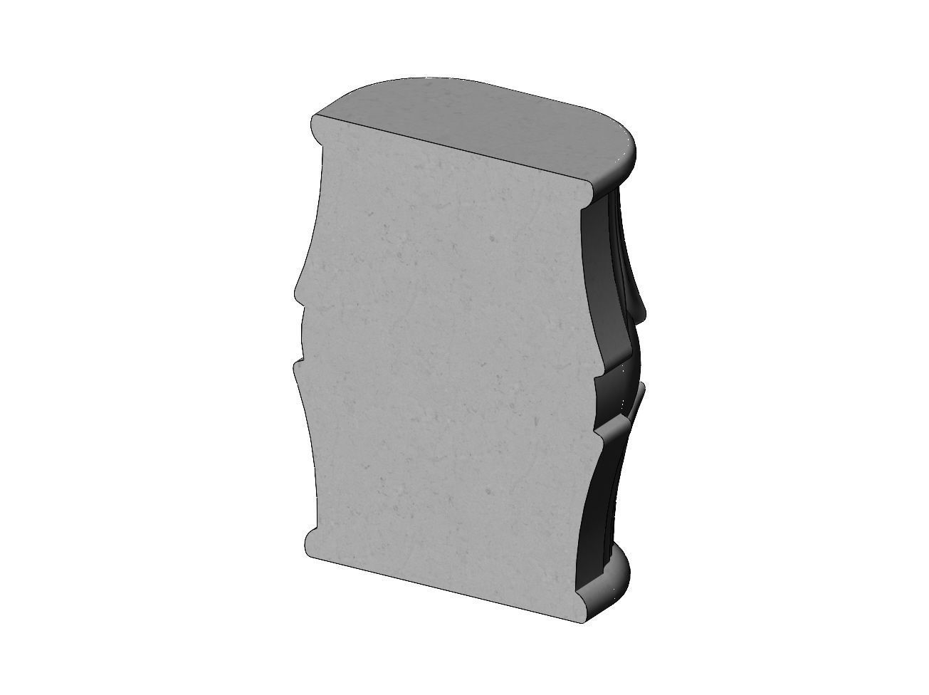 Half suqare Lotus bead wall shelf bracket and corbel 3D print model_5