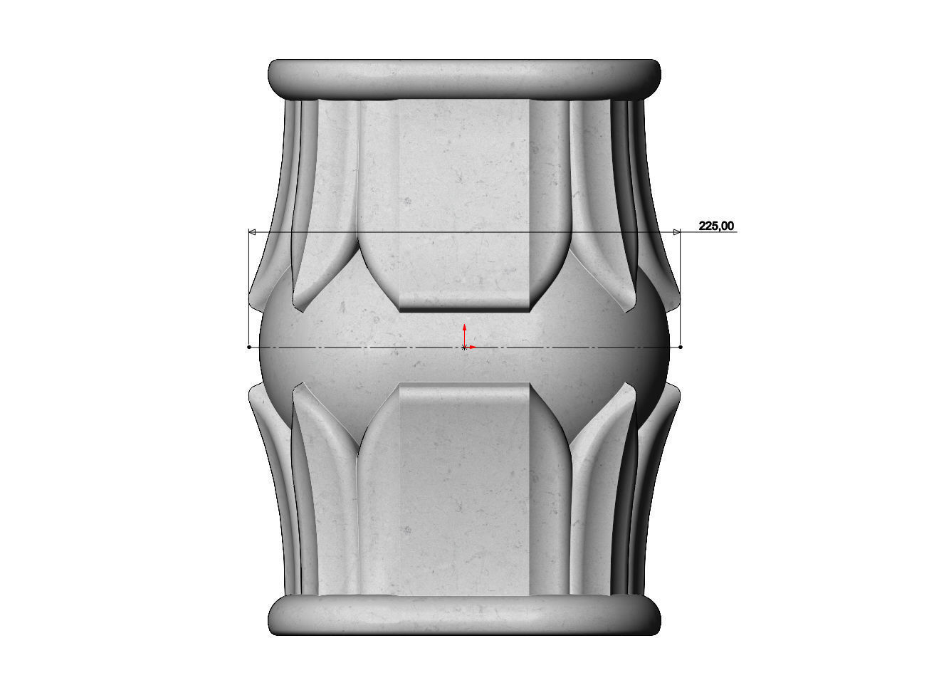 Half suqare Lotus bead wall shelf bracket and corbel 3D print model_7