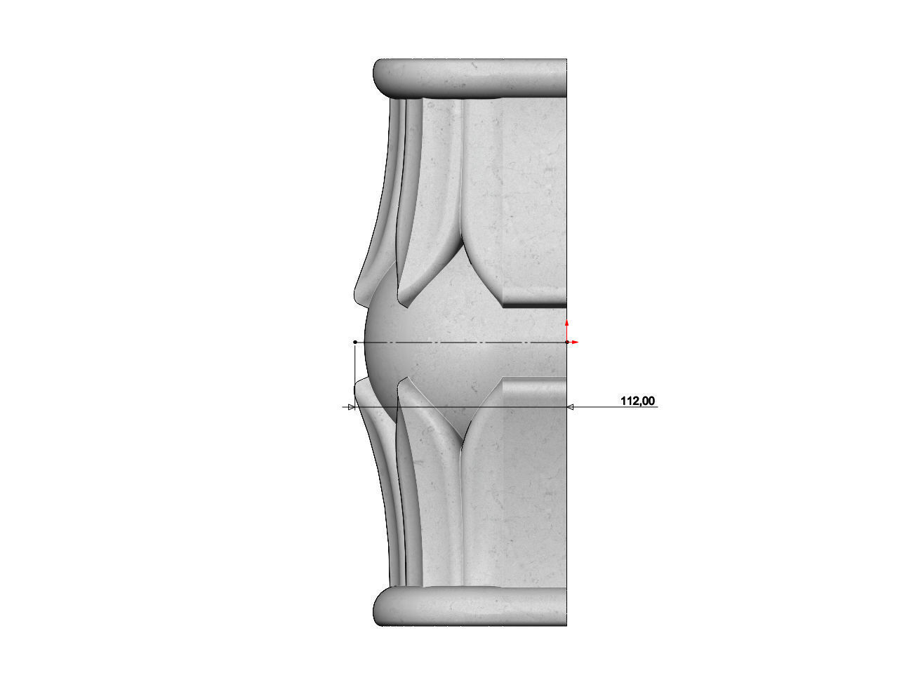Half suqare Lotus bead wall shelf bracket and corbel 3D print model_8
