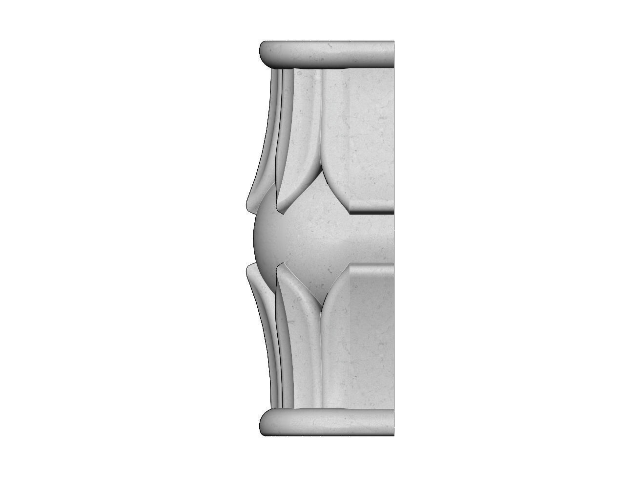 Half suqare Lotus bead wall shelf bracket and corbel 3D print model_4