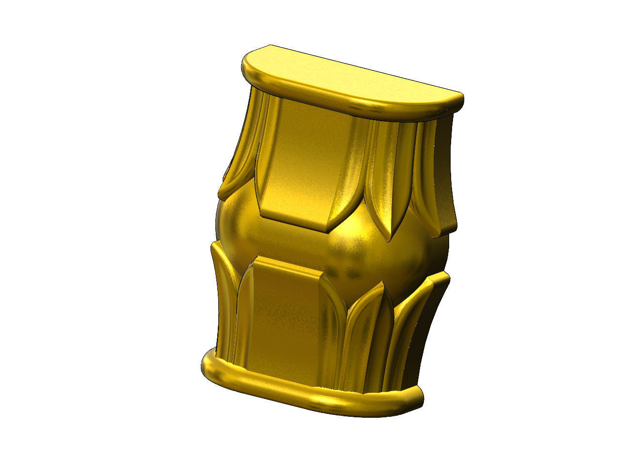 Half suqare Lotus bead wall shelf bracket and corbel 3D print model_15