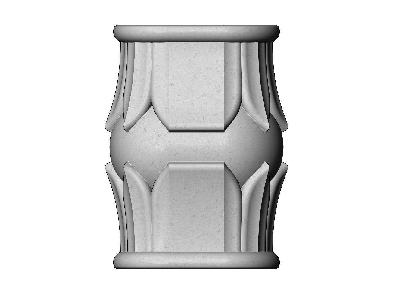 Half suqare Lotus bead wall shelf bracket and corbel 3D print model_1