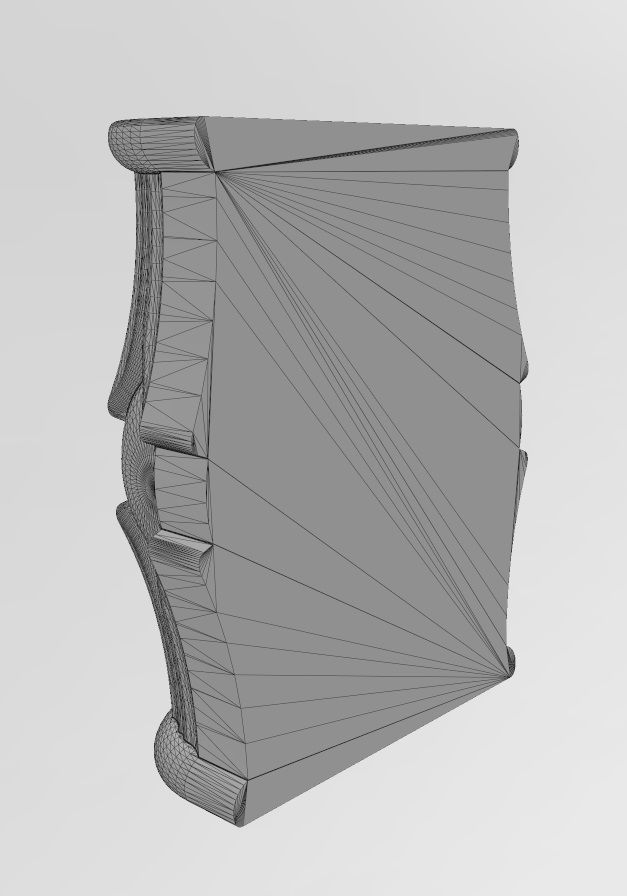 Half suqare Lotus bead wall shelf bracket and corbel 3D print model_17
