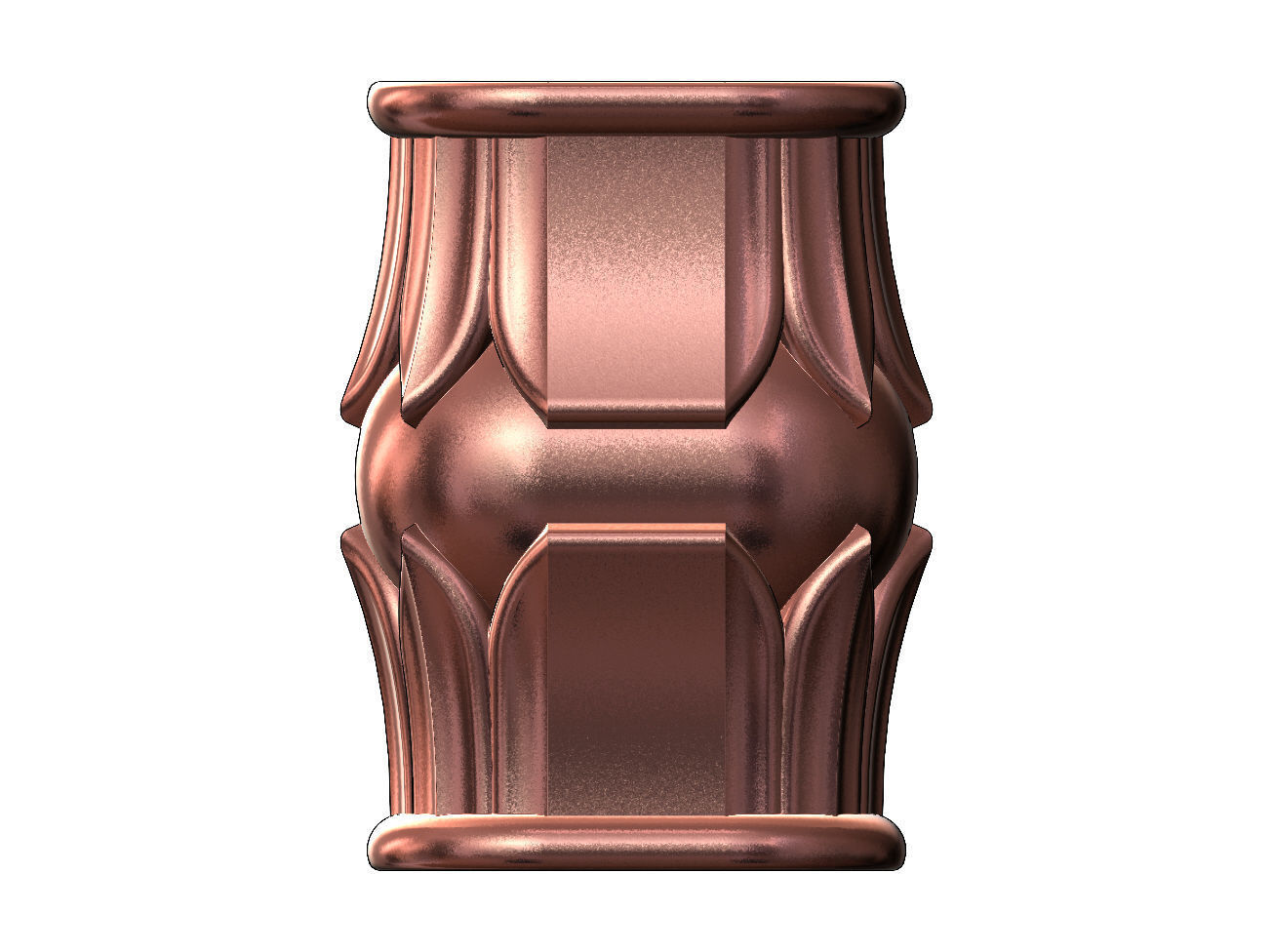 Half suqare Lotus bead wall shelf bracket and corbel 3D print model_14