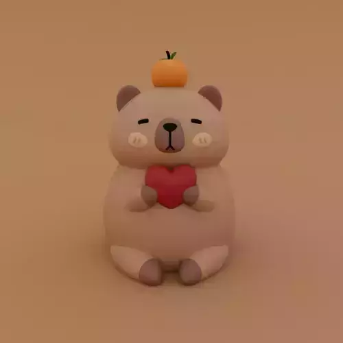 Capybara love 3D print model