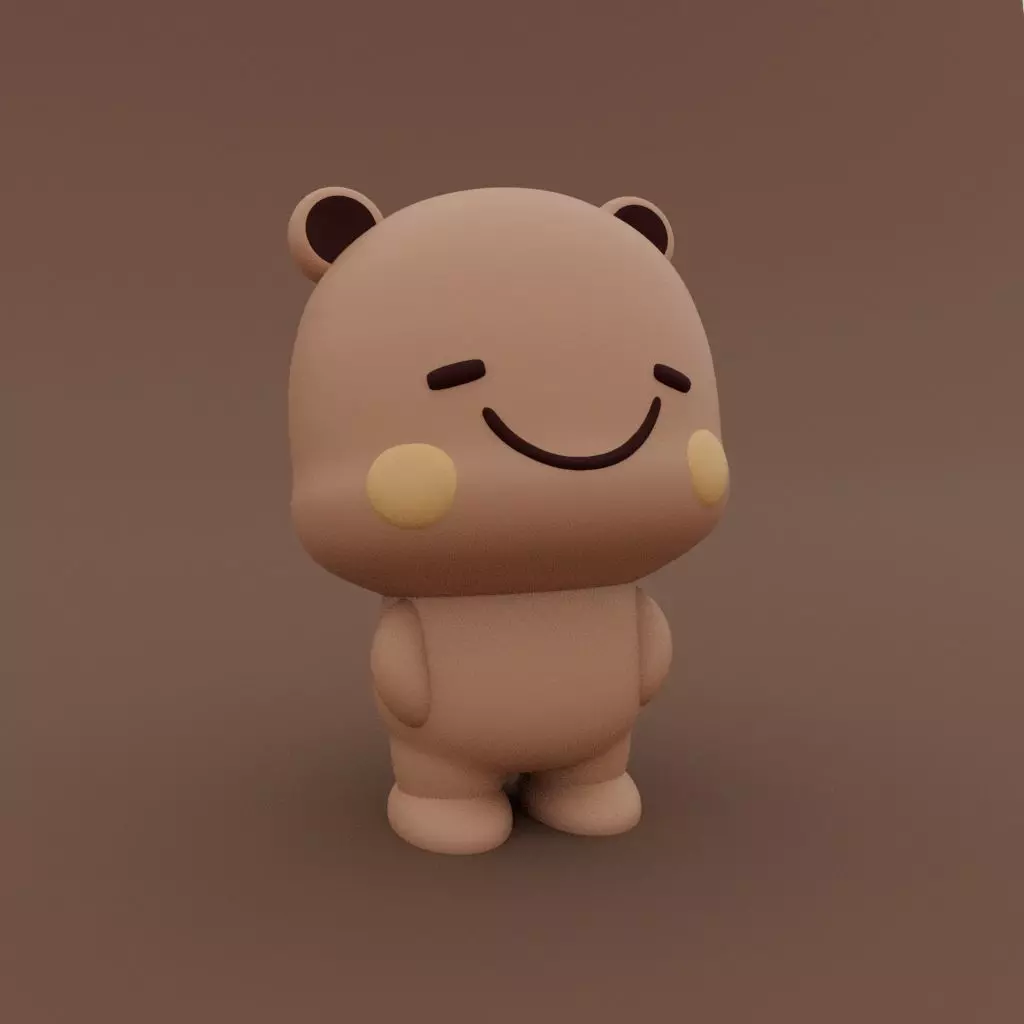 Kawaii Bear Good Boy 3D print model_0