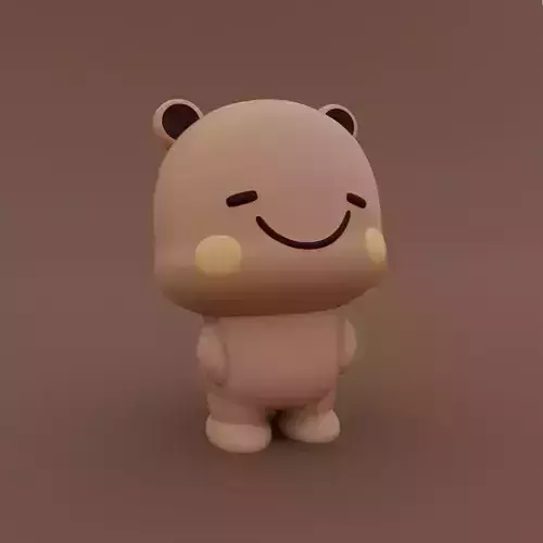 Kawaii Bear Good Boy 3D print model
