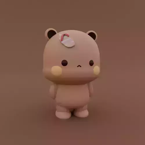 Kawaii Bear flip flop 3D print model